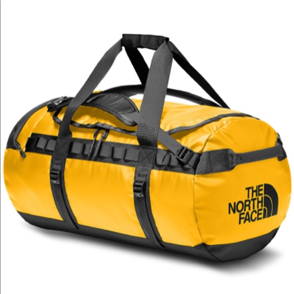 yellow north face bag